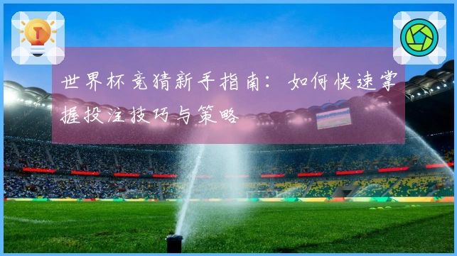 世界杯竞猜新手指南：如何快速掌握投注技巧与策略